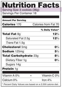 Serving size is highlighted. Click here to read the description of the Nutrition Facts Label in a new window